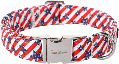 Unique Style Paws Dog Collar Metal Buckle Collar Gift for Small Medium Large Boys Girls Dogs