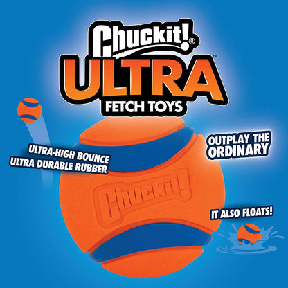 Chuckit Ultra Ball Dog Toy, XXL (4 Inch Diameter), Pack of 1, for Breeds 100+ Lbs