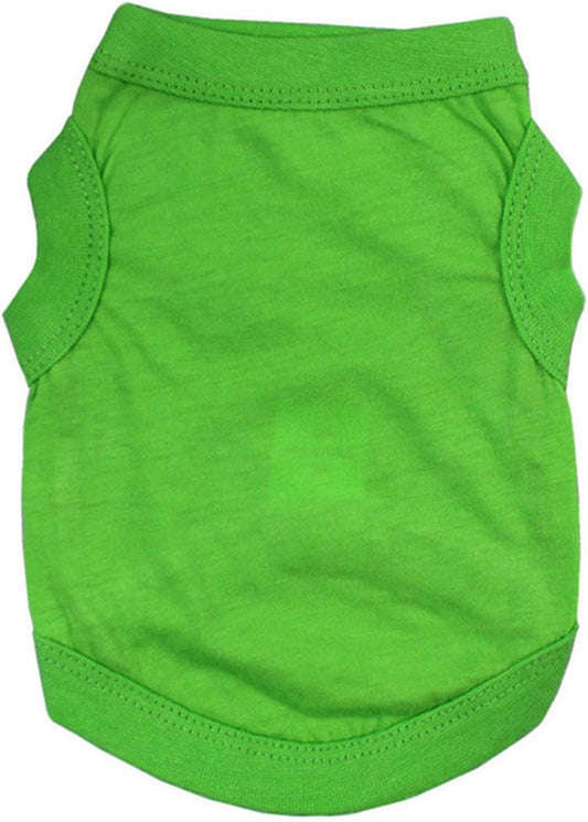 Dog Shirts Pet Shirts Dog T-Shirt Puppy Dog T Shirt Dog Vest Puppy Vest Pet Clothing Puppies Clothes for Small Dogs Doggie Tee Summer Apparel Female Dog Shirt Beach Wear (XXL, Pure Green)