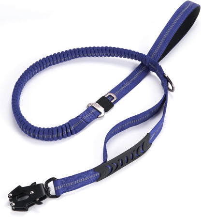 Heavy Duty Dog Leash for Large Dogs That Pull，4-6Ft Long Dog Leashes for Medium Small Dogs, No Pull Tactical Dog Leash with 2 Padded Handle for Training (Blue)