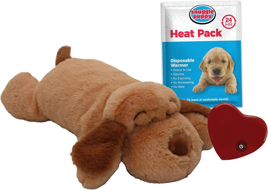 Smartpetlove Limited Edition - Original Snuggle Puppy Heartbeat Stuffed Toy for Dogs. Pet Anxiety Relief and Calming Aid, Comfort Toy for Behavioral Training in Sleeping Biscuit