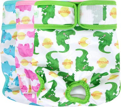 Wegreeco Washable Female Dog Diapers (Pack of 3)