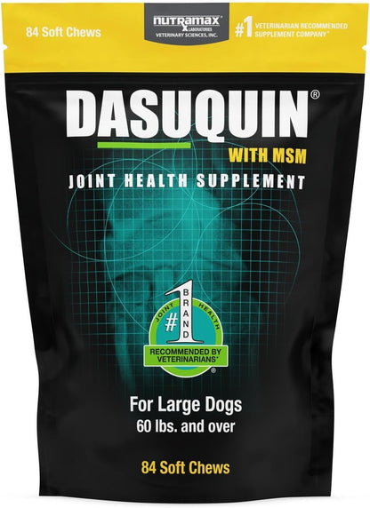 Nutramax Laboratories Dasuquin with MSM Joint Health Supplement for Large Dogs - with Glucosamine, MSM, Chondroitin, ASU, Boswellia Serrata Extract, and Green Tea Extract, 150 Soft Chews