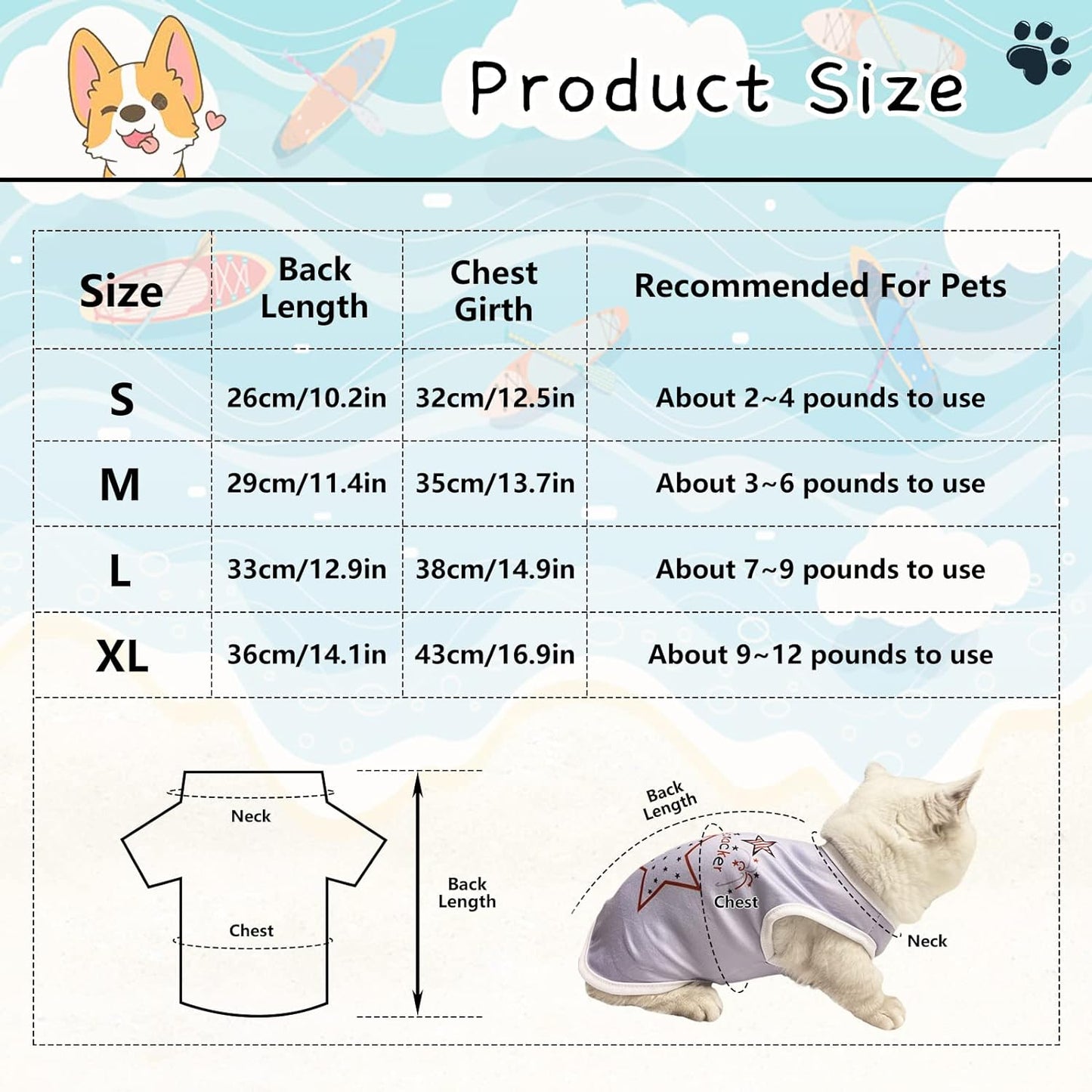 4Pcs Dog Cat Shirts Dog Polka Dot Vest Dog Stripe Sleeveless T-Shirt Pet Soft Vest Breathable Clothes for Small Medium Dog Puppy Kitten Cat M