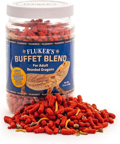 Fluker's 76044 Buffet Blend Adult Formula Bearded Dragon Formula, 7.5oz