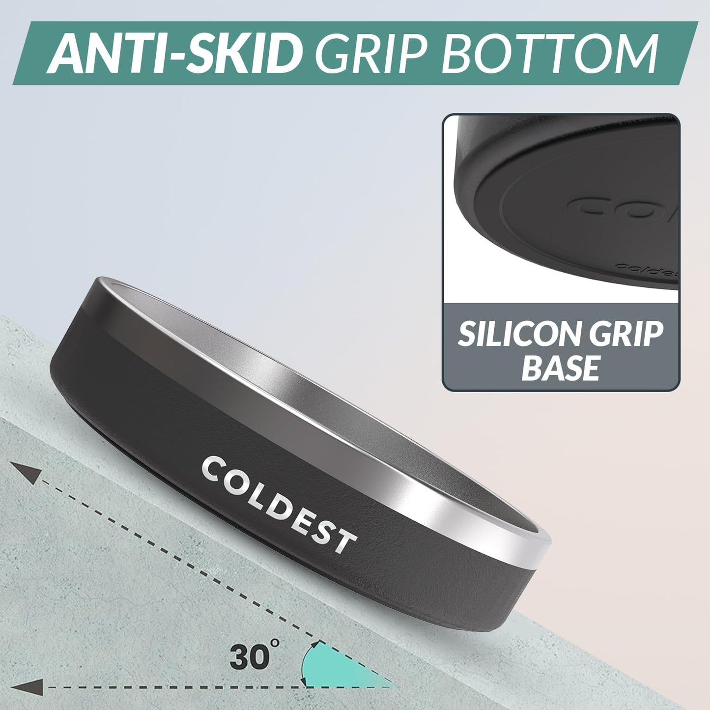 Coldest Dog Bowl, anti Rust Metal & Non Slip Dog Bowls Large, Spill Proof Heavy Duty 3 Layers Insulated Dog Bowl, Food & Water Bowl for Dogs, Cats, Dishwasher Safe (64 Oz, Polished Stainless Steel)