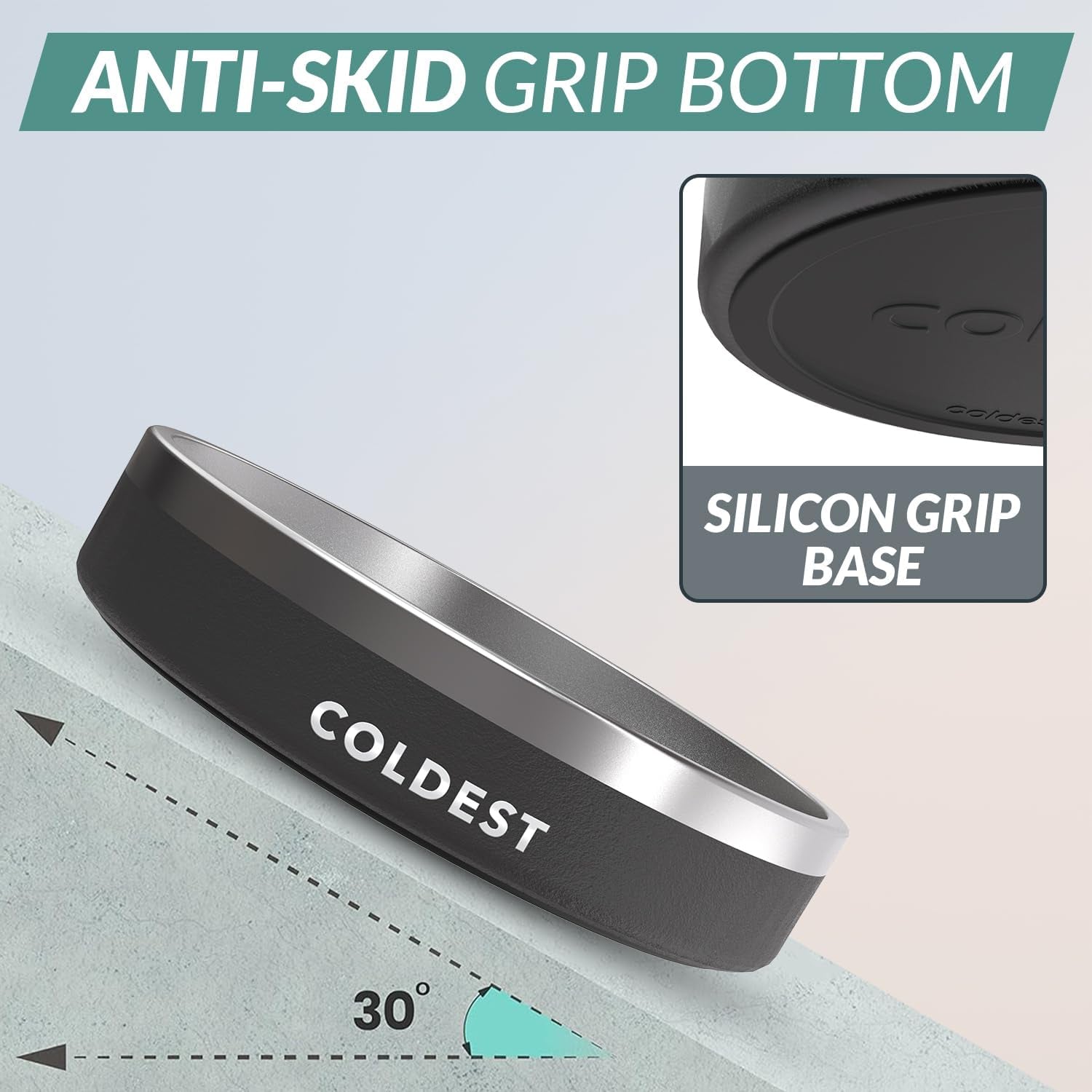 Coldest Dog Bowl, anti Rust Metal & Non Slip Dog Bowls Large, Spill Proof Heavy Duty 3 Layers Insulated Dog Bowl, Food & Water Bowl for Dogs, Cats, Dishwasher Safe (64 Oz, Polished Stainless Steel)