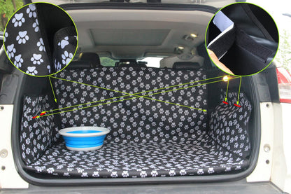 Pet Dog Trunk Cargo Liner - Oxford Car SUV Seat Cover - Waterproof Floor Mat for Dogs Cats - Washable Dog Accessories