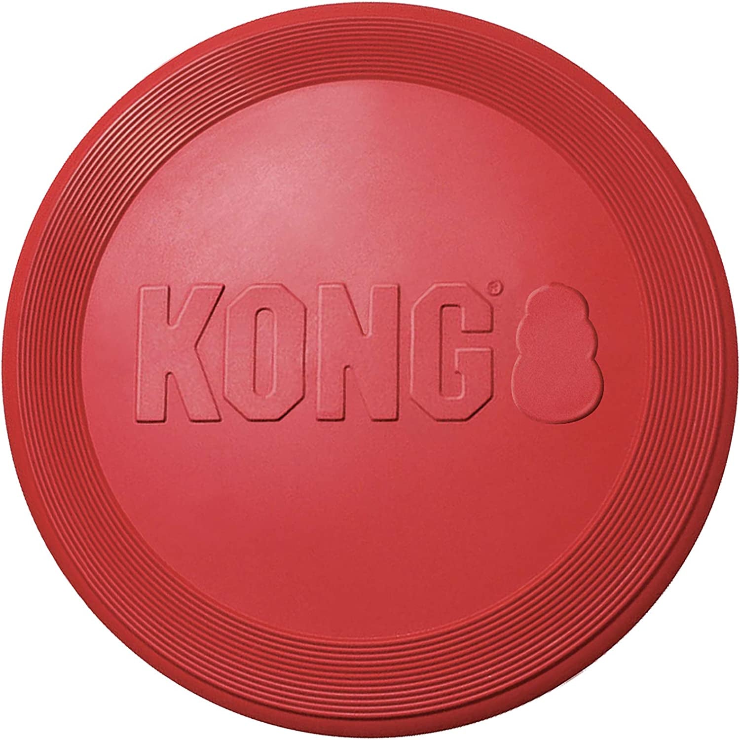 KONG Flyer - Durable Dog Toy for Outdoor Playtime - Natural Rubber Flying Disc, Dog Toy for Fetch - Safer Disc for Healthy Activity - for Medium/Large Dogs