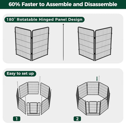 FXW Instant Dog Playpen Designed for RV Trips, 24" Height for Puppy and Small Dogs│Patented