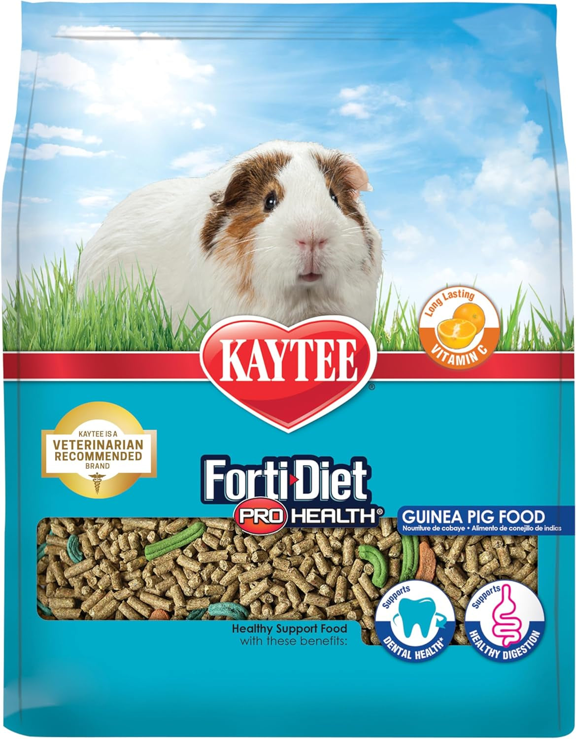 Kaytee Forti-Diet Pro Health Food for Pet Guinea Pigs, 5 Pound