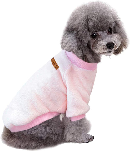 Jecikelon Pet Dog Clothes Dog Sweater Soft Thickening Warm Pup Dogs Shirt Winter Puppy Sweater for Dogs (Z01-Pink, Large)