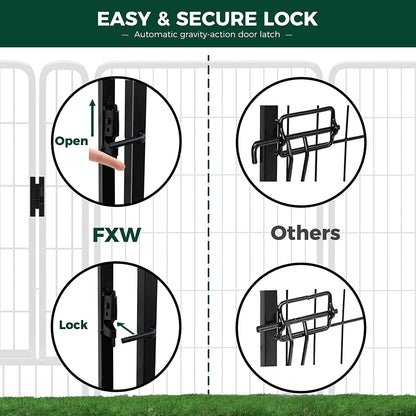 FXW Rollick Dog Playpen for Yard, RV Camping│Patented, 40 Inch 48 Panels