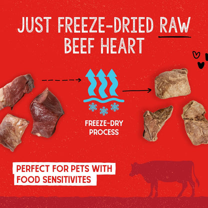 Stella & Chewy'S Freeze-Dried Raw Single Ingredient Beef Heart Treats, 3 Oz. Bag