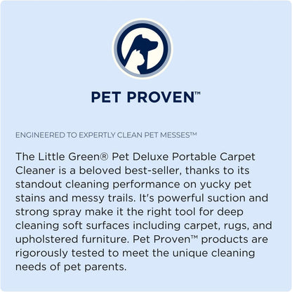 Bissell Little Green Pet Deluxe Portable Carpet Cleaner and Car/Auto Detailer, 3353, Gray/Blue