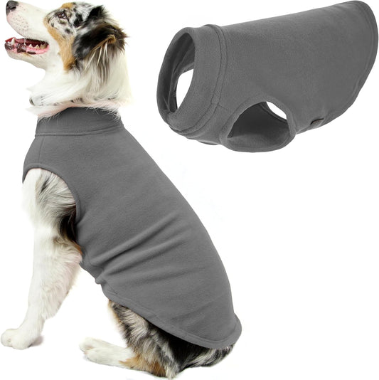 Gooby Stretch Fleece Vest Dog Sweater - Gray, 5X-Large - Warm Pullover Fleece Dog Jacket - Winter Dog Clothes for Small Dogs Boy or Girl - Dog Sweaters for Small Dogs to Dog Sweaters for Large Dogs