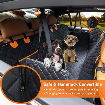 URPOWER Seat Cover for Dog 100% Waterproof Pet Seat Cover Hammock 600D Heavy Duty Scratch Proof Nonslip Durable Soft Pet Back Seat Covers for Cars Trucks and Suvs