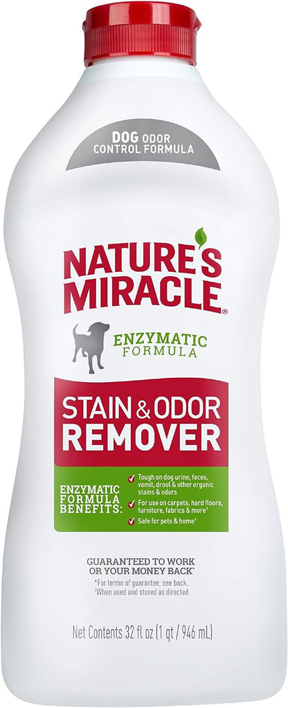 Nature'S Miracle Stain and Odor Remover Dog 32 Ounces, Odor Control Formula, Pour