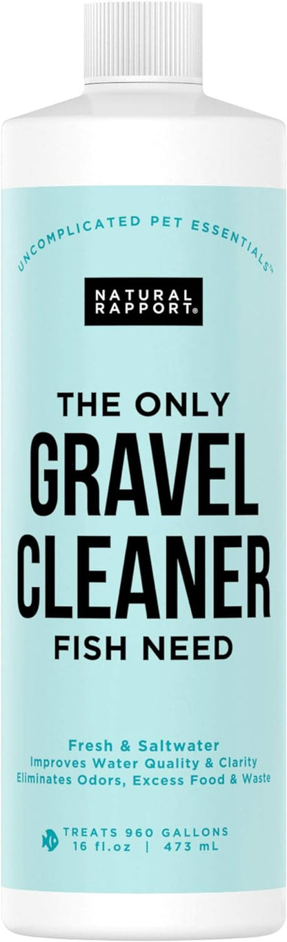 Aquarium Gravel Cleaner - Naturally Maintain a Healthier Tank, Reducing Fish Waste and Toxins (16 fl oz)