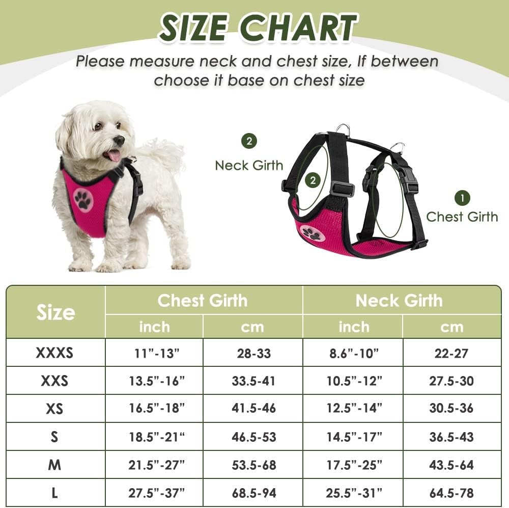 Slowton Dog Seat Belt Harness for Car, Dog Car Harness Adjustable Mesh Breathable & Dog Seatbelt Safety Tether with Elastic Bungee for Small Medium Large Pets(Pink, Single Clip, S)