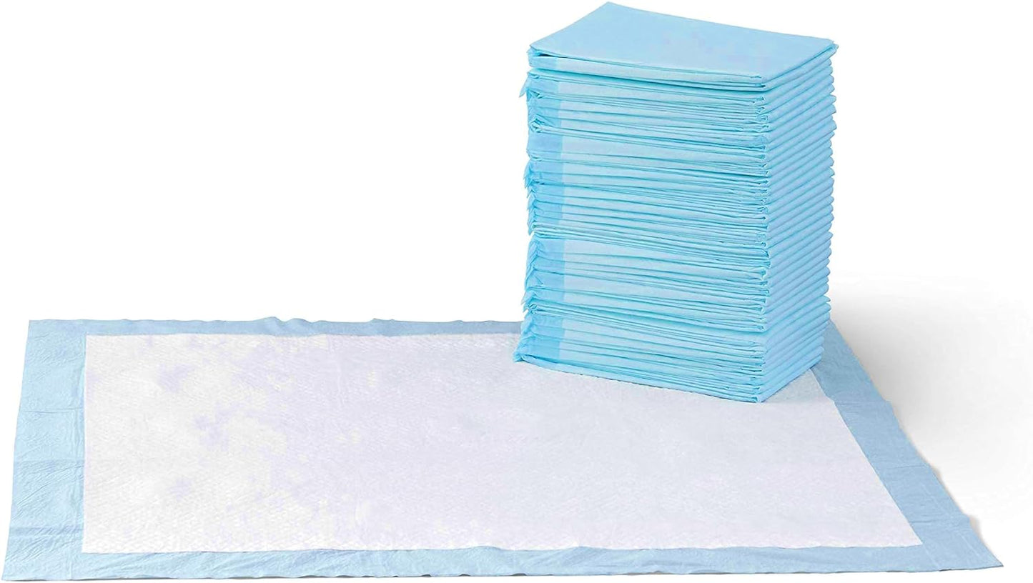 Amazon Basics Dog and Puppy Pee Pads with 5-Layer Leak-Proof Design and Quick-Dry Surface for Potty Training, X-Large, 28 X 34 Inch - Pack of 40, Blue & White