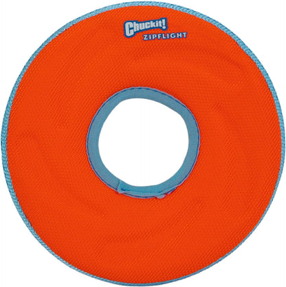 Chuckit Zipflight Flying Disc Dog Toy, Medium (8.5"), Orange and Blue