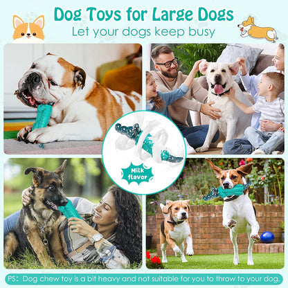 Dog Toys for Aggresive Chewers：Dog Toys for Large Dogs - Tough Dog Chew Toys - Indestructible Dog Toys for All Breed Sizes to Keep Them Busy