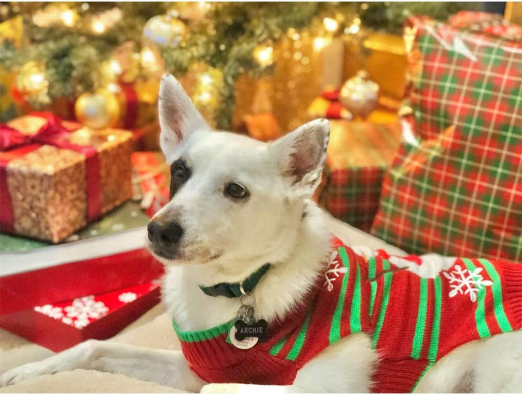 NACOCO Dog Snow Sweaters Snowman Sweaters Xmas Dog Holiday Sweaters New Year Christmas Sweater Pet Clothes for Small Dog and Cat(Snowman,S)