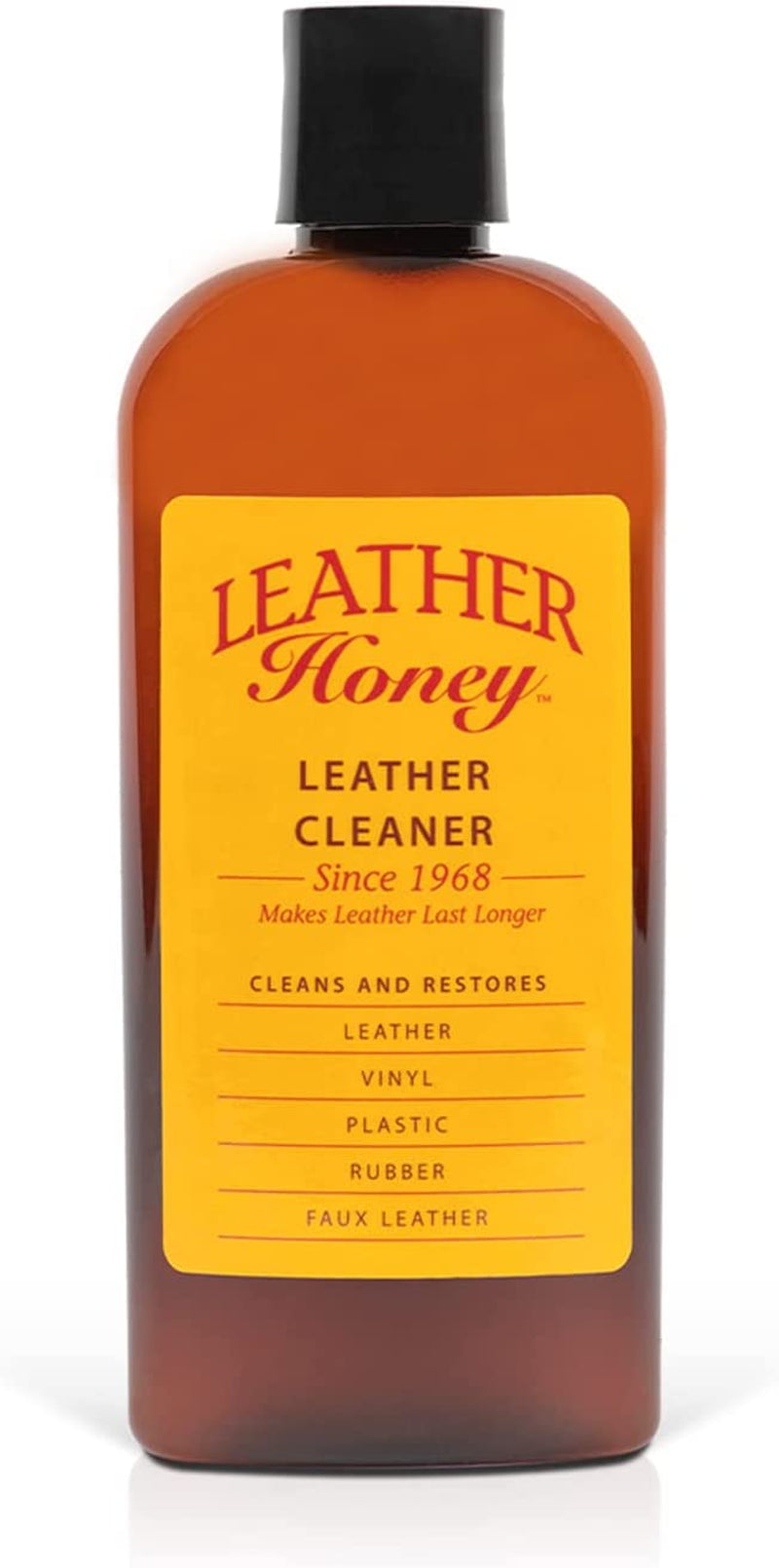 Leather Honey Leather Cleaner: Non-Toxic Leather Care Made in The USA Since 1968. Deep Cleans Leather, Faux & Vinyl - Couches, Car Seats, Purses, Tack, Shoes & Bags. Safe Any Colors & White Leather