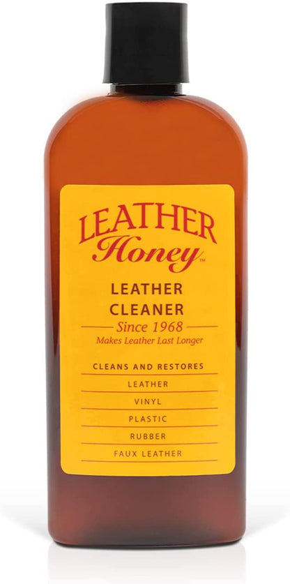 Leather Honey Leather Cleaner: Non-Toxic Leather Care Made in The USA Since 1968. Deep Cleans Leather, Faux & Vinyl - Couches, Car Seats, Purses, Tack, Shoes & Bags. Safe Any Colors & White Leather