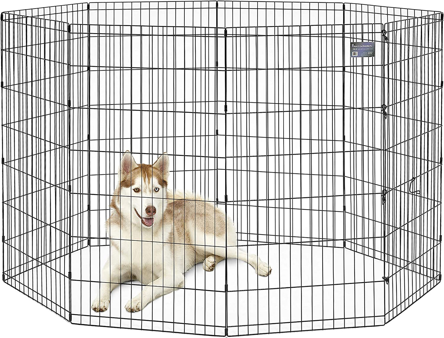 Midwest Homes for Pets Foldable Metal Dog Exercise Pen / Pet Playpen, 48'H X 24'W