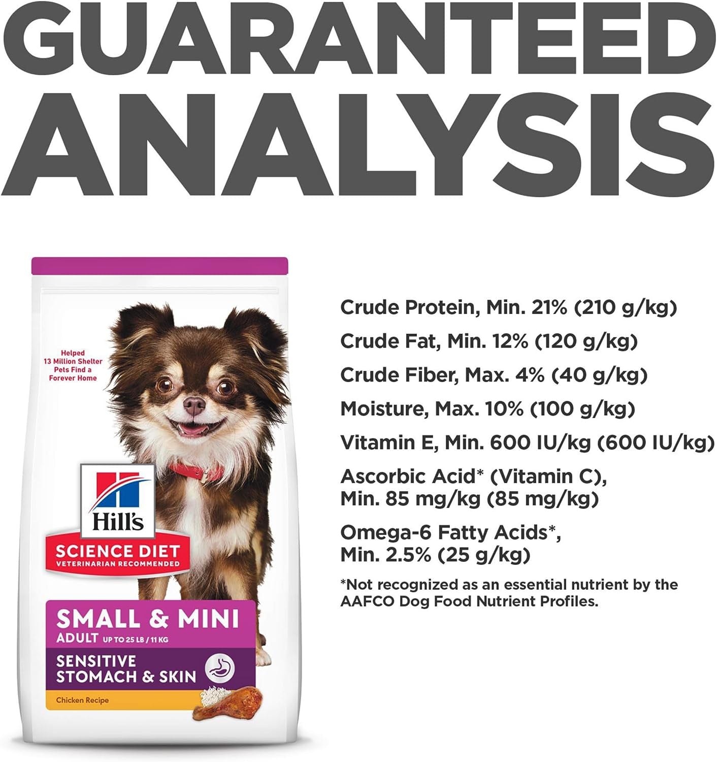 Hill'S Science Diet Sensitive Stomach & Skin, Adult 1-6, Small & Mini Breeds Stomach & Skin Sensitivity Supoort, Dry Dog Food, Chicken Recipe, 4 Lb Bag