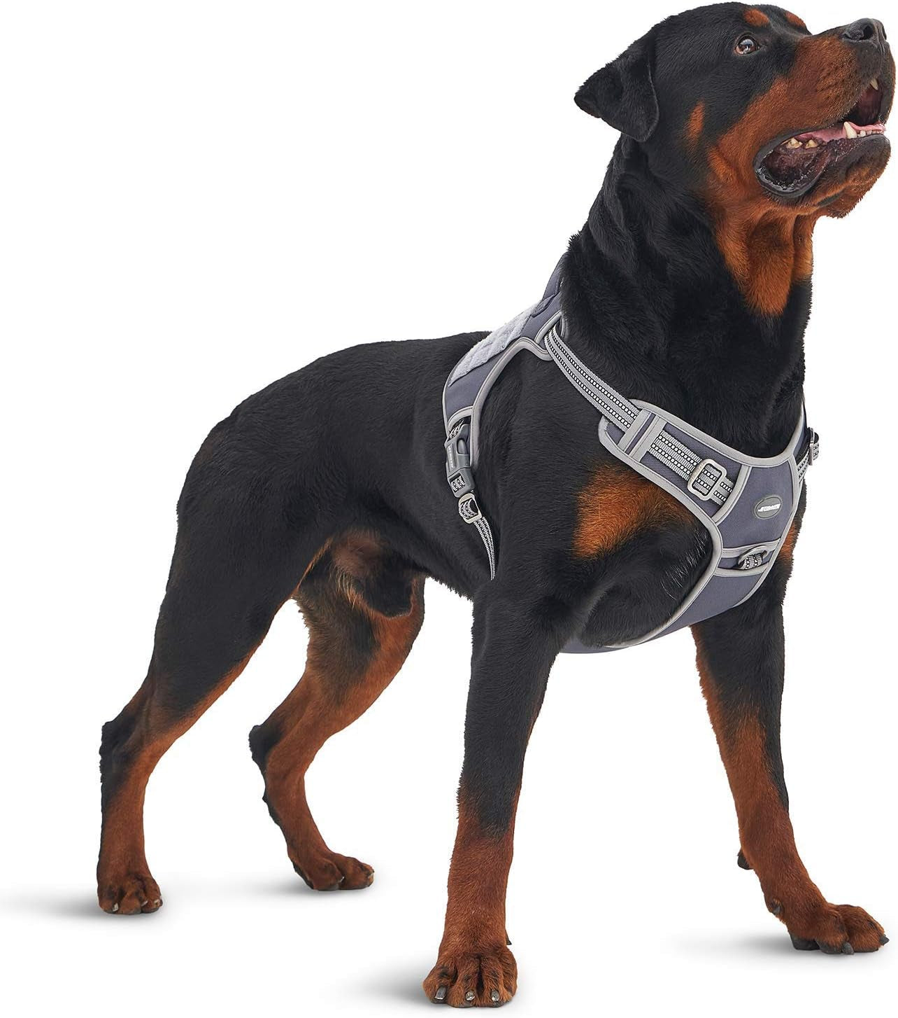 Auroth Tactical Dog Harness for Large Dogs No Pull Adjustable Pet Harness Reflective K9 Working Training Easy Control Pet Vest Military Service Dog Harnesses Grey XL