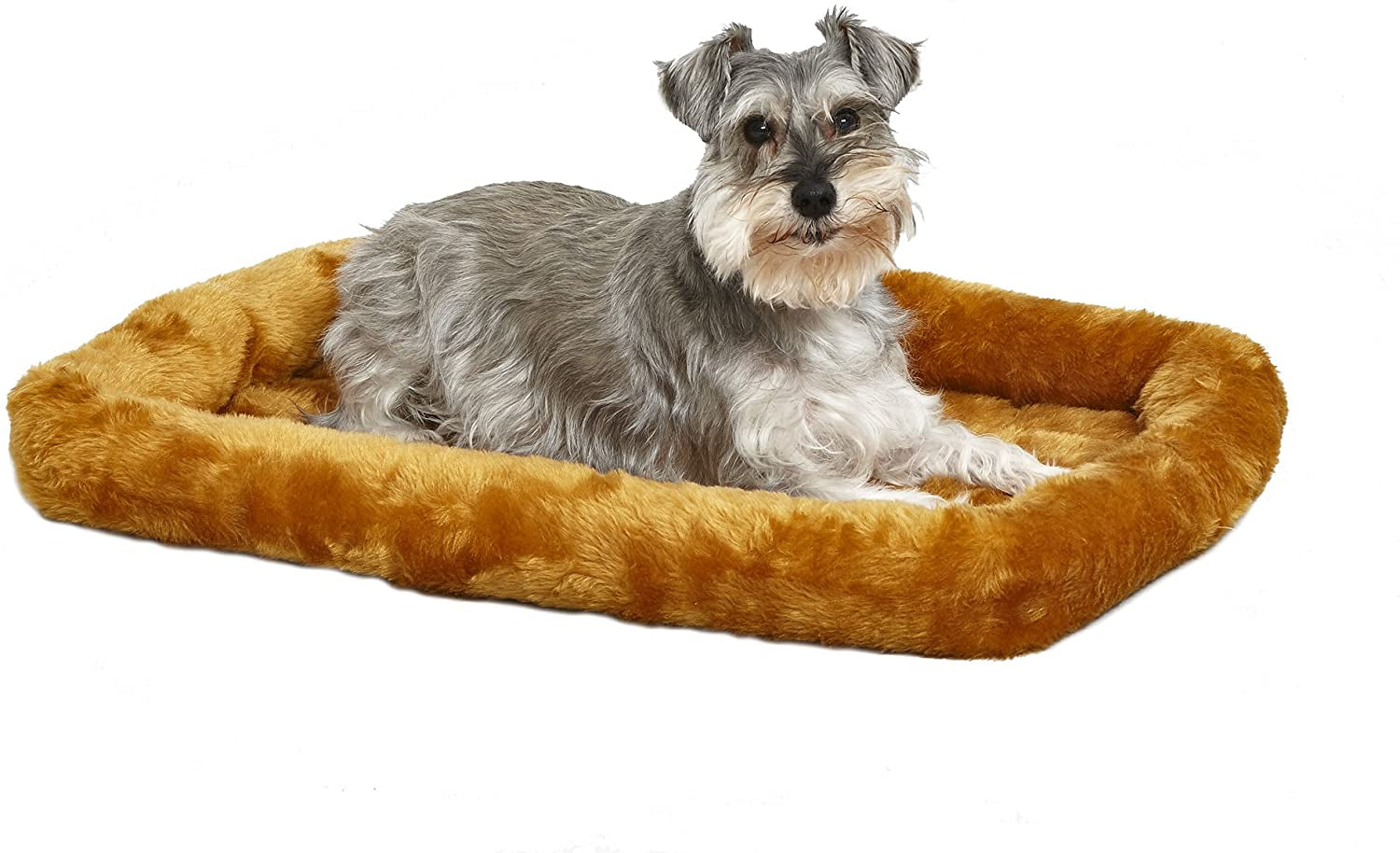 Midwest Homes for Pets Bolster Dog Bed 30L- Inch Cinnamon Dog Bed or Cat Bed W/ Comfortable Bolster | Ideal for Medium Dog Breeds & Fits a 30-Inch Dog Crate | Easy Maintenance Machine Wash & Dry