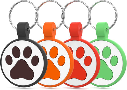 QR Code Cat Tag, Modifiable Pet Online Profile, Multiple Emergency Contact, Scannable QR Code, Instant Location Email Alert (Small Breeds - 1", Black & Orange & Red & Green)