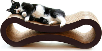 Petfusion Ultimate Cat Scratcher Lounge, Reversible Infinity Style in Multiple Colors. Made from Recycled Corrugated Cardboard, Durable & Long Lasting