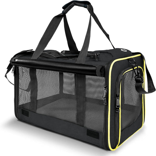 Cat Carriers for Large Cats 20 Lbs+ Soft Pet Carrier for Small Dog/Durable 2 Kitty Travel Bag/Medium Big Cats Puppy 15 Pounds/Softside Cat Carrier Large