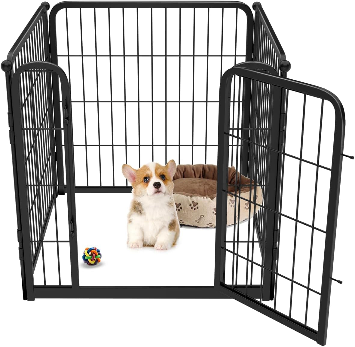 FXW Homeplus Dog Playpen Designed for Indoor Use, 24" Height for Puppy and Small Dogs, Black│Patented