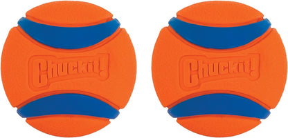 Chuckit Ultra Ball Dog Toy, Small (2 Inch Diameter), Pack of 2, for Breeds 0-20 Lbs