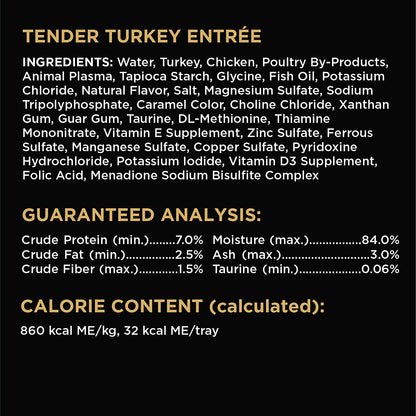 Sheba Perfect Portions Cuts in Gravy Wet Cat Food Trays (36 Count, 72 Servings), Roasted Chicken, Signature Tuna and Tender Turkey Entrée, Easy Peel Twin-Pack Trays