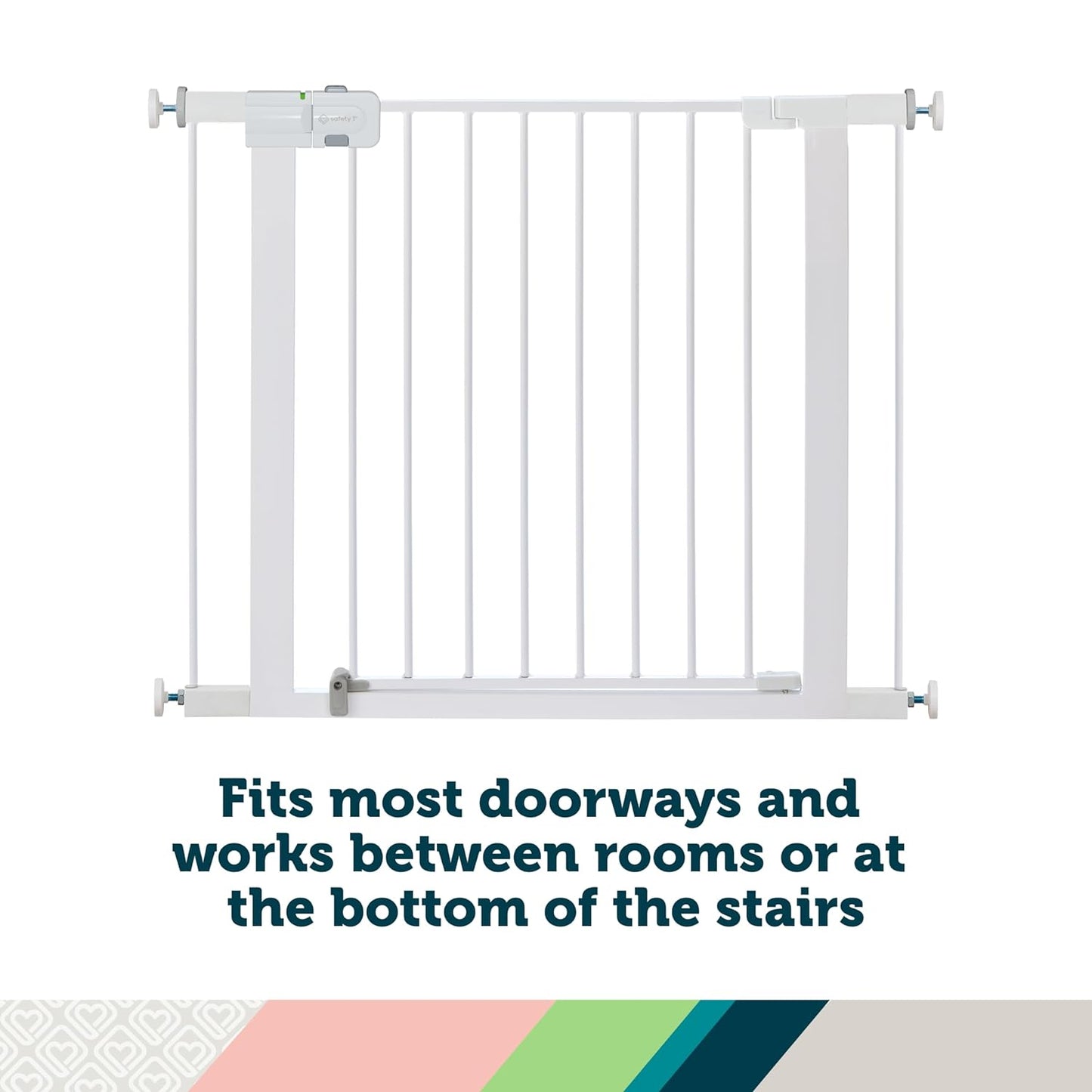 Safety 1St Easy Install 28" High Walk Thru Gate, Fits between 29" and 38"