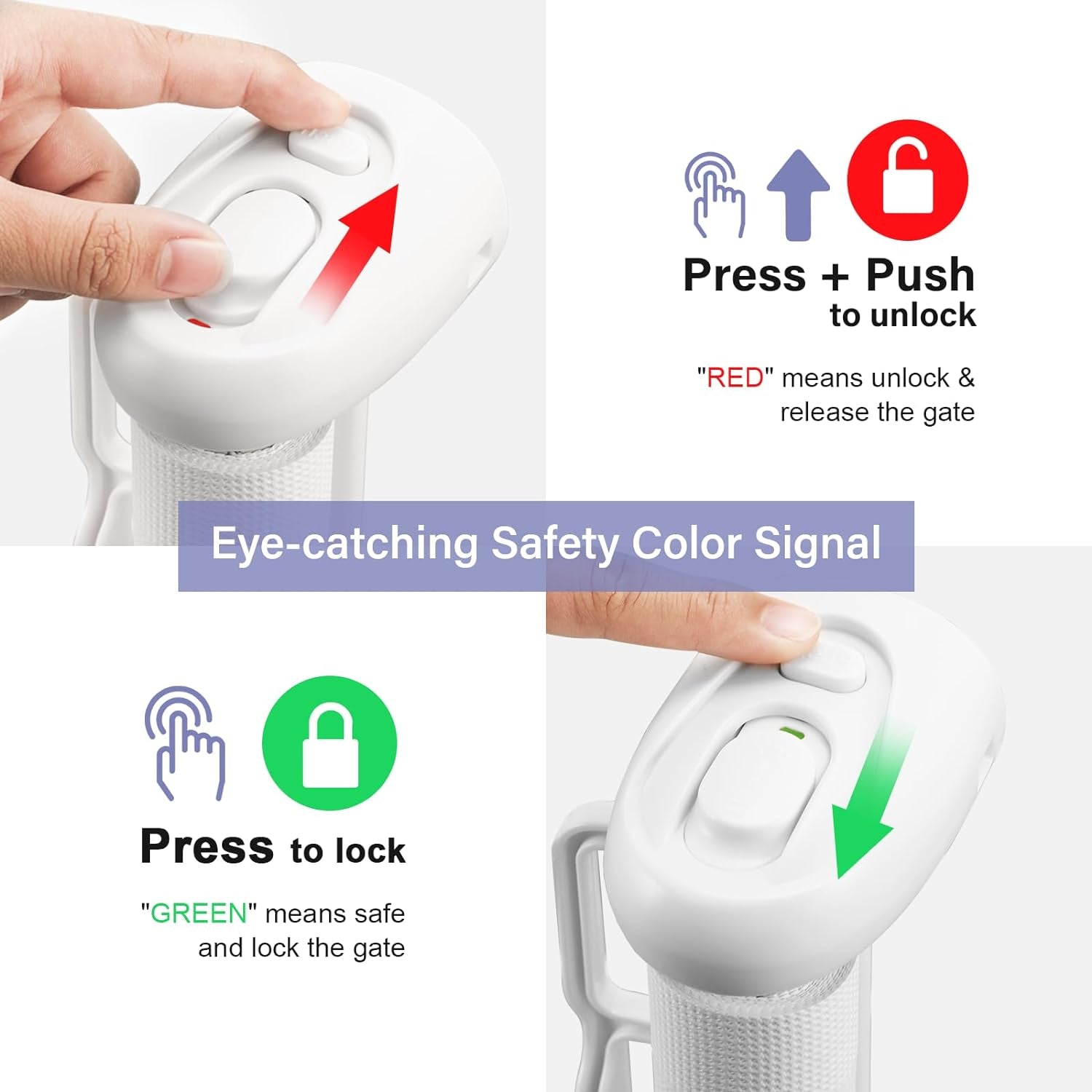 Probebi Retractable Baby Gates Extra Wide，Probebi Retractable Dog Gate the House Extends to 54'' Wide 34'' Tall，Gates Baby Indoor，Stair Gate Outdoor，Staris，Hallways，Doorways，Deck，Porch，C-Grey (SG021)