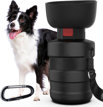 Lesotc Dog Water Bottle, Portable Dog Water Dispenser, Leak Proof Pet Water Bottle for Dogs, Dog Travel Water Bottle for Outdoor Walking, Hiking, Travel, BPA Free, Lightweight