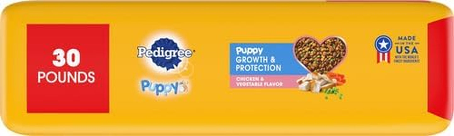 Pedigree Puppy Growth & Protection Dry Dog Food Chicken & Vegetable Flavor, 14 Lb. Bag