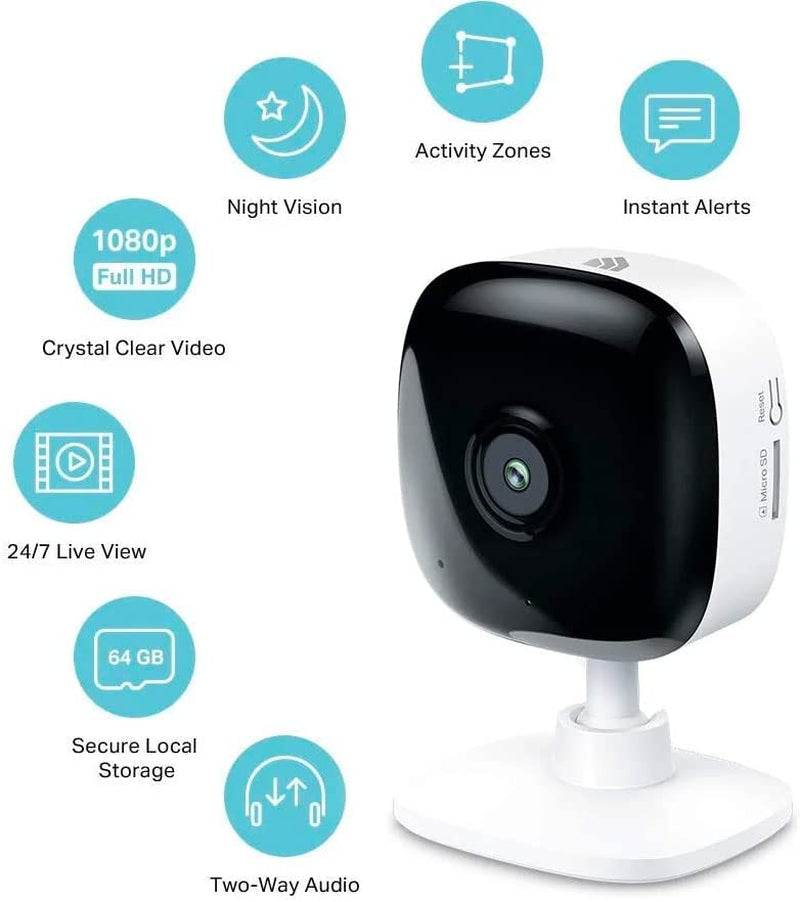 Kasa Smart 2K QHD Indoor Security Camera, Person/Baby Crying/Motion Detection, 2-Way Audio, 30Ft. Night Vision, Cloud/Sd Card Storage(Up to 256 GB), Works with Alexa & Google Home (KC400)