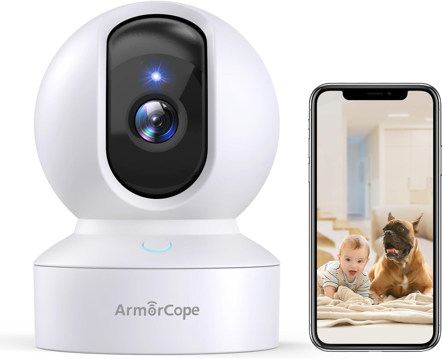 Pet Camera, 2K HD Dog Camera with Phone APP, 360° Pan/Tilt View Puppy Cam, One Click Call for Baby Monitor, Magivpix Night Vision,Motion Tracking Alarm with Cloud/Local Sd,Home Indoor Security Cam