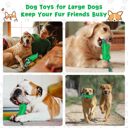 Dog Chew Toys for Aggresive Chewers：Dog Toys for Large Dogs - Heavy Duty Dog Toys - Indestructible Dog Toys for Medium/Large Dogs Breed (Coffee)