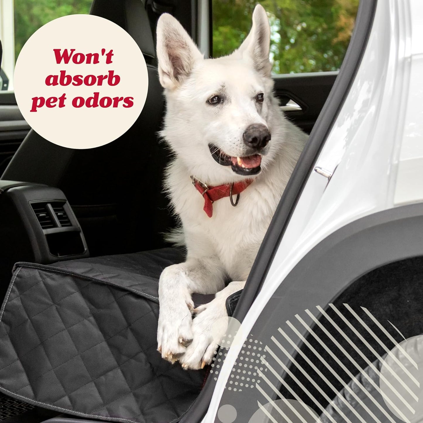 Lusso Gear Dog Car Seat Cover for Back Seat, Protects from Scratches, Scuffs, Shedding, Mud, & More, 100% Waterproof, Non-Slip Cover Stays Securely in Place, Fits Your Car, Truck, & SUV (Gray)