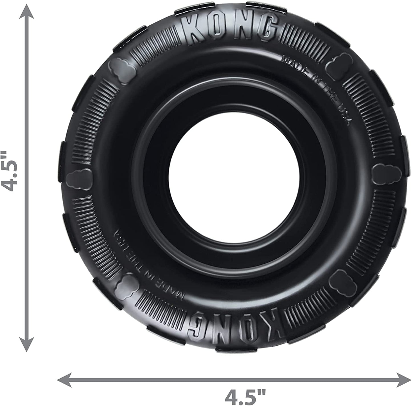 KONG Extreme Tires - Kong'S Most Durable Natural Rubber Chew & Fetch Toy - Treat Dispenser Dog Tire Toy - Pet Supplies for Outdoor & Indoor Play - for Medium/Large Dogs