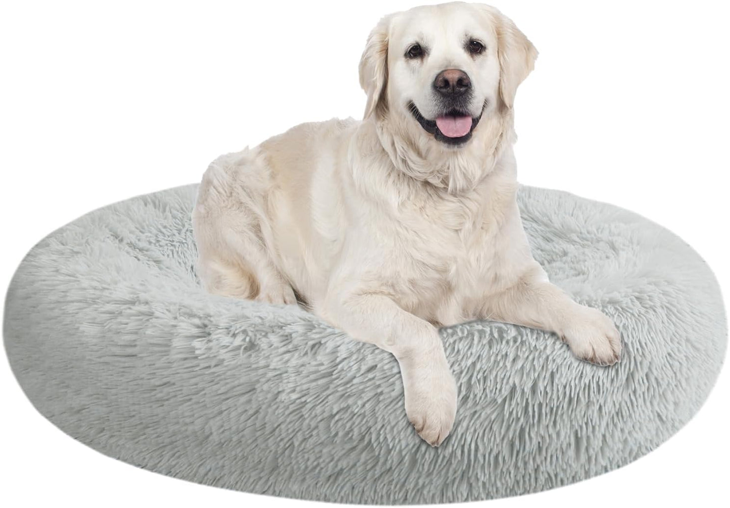 Dog Bed for Small Medium Large Dogs, 30 Inch Calming Dogs Bed, Washable-Round Cozy Soft Pet Bed for Puppy and Kitten with Slip-Resistant Bottom